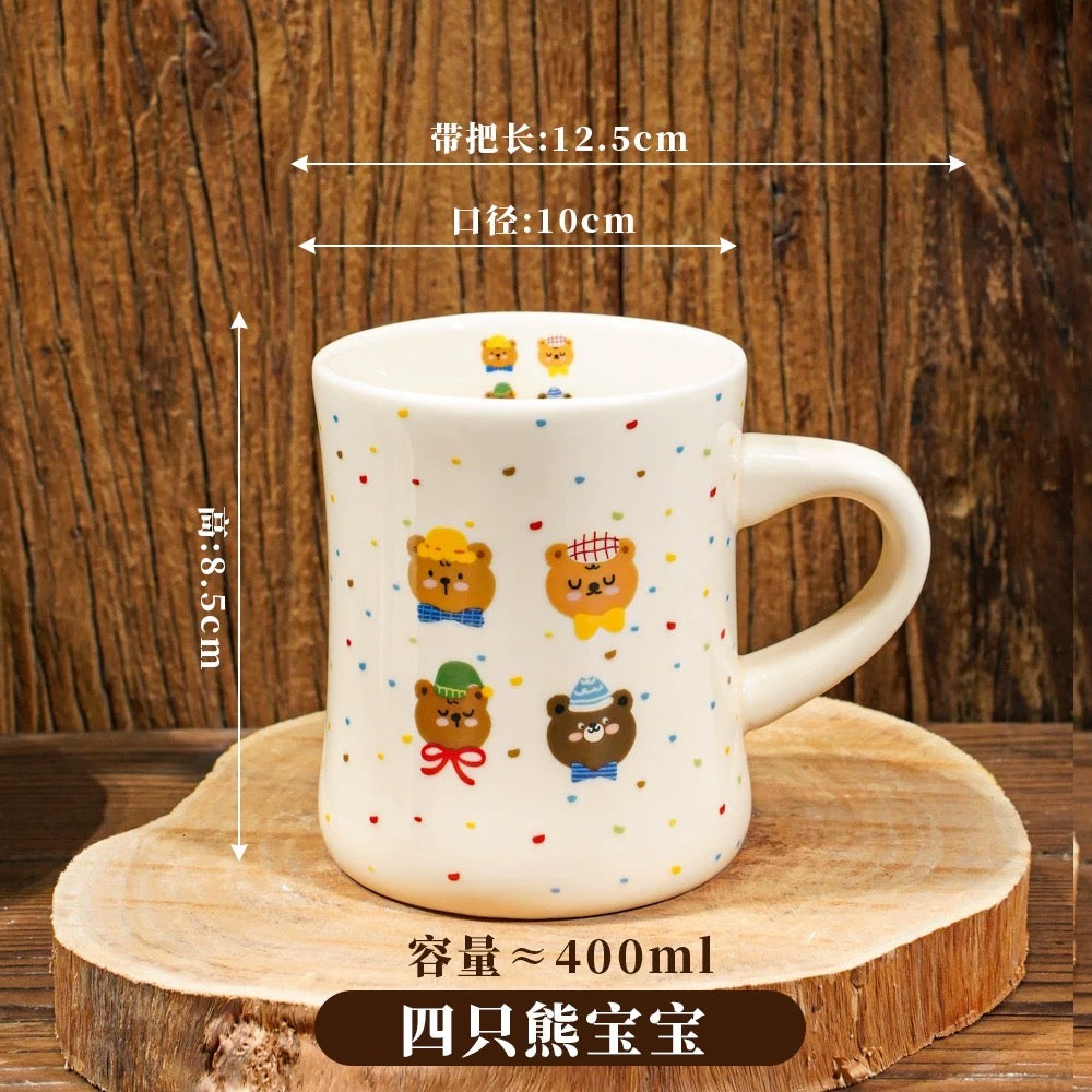 Polka Dot Bear Polka Dot Ceramic Mug 400ml