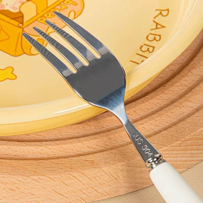 Bread Dog Stainless Steel 304 Portable 3-Piece Set Chopsticks Spoon & Fork