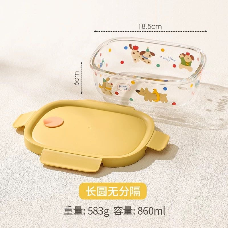 Dog & Glass Crisper Soup Bowl Bento Box Microwavable