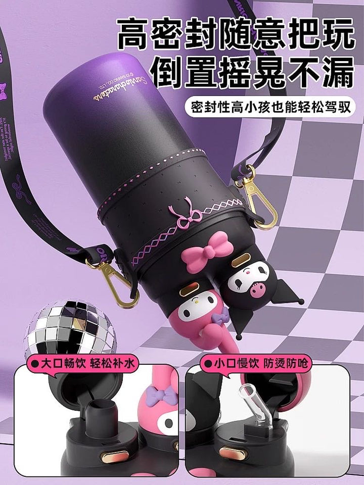2026New Gradient Thermos Cup Sanrio Dual-drink Cup