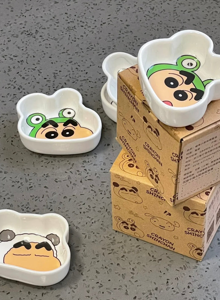 Crayon Shin-chan Ceramic Saucer Seasoning Dish Dessert Plate Saucer 3