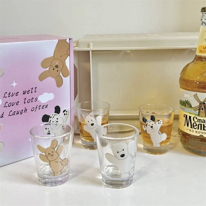 Cute Dog Mini Soju Cup 50ml Cup Gift Box 1 Set 4