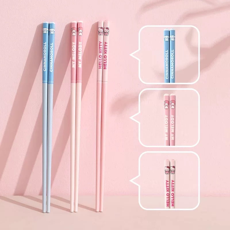 Sanrio Ceramic Chopsticks Antibacterial Anti-mold Anti-slip Chopsticks Individually Packaged