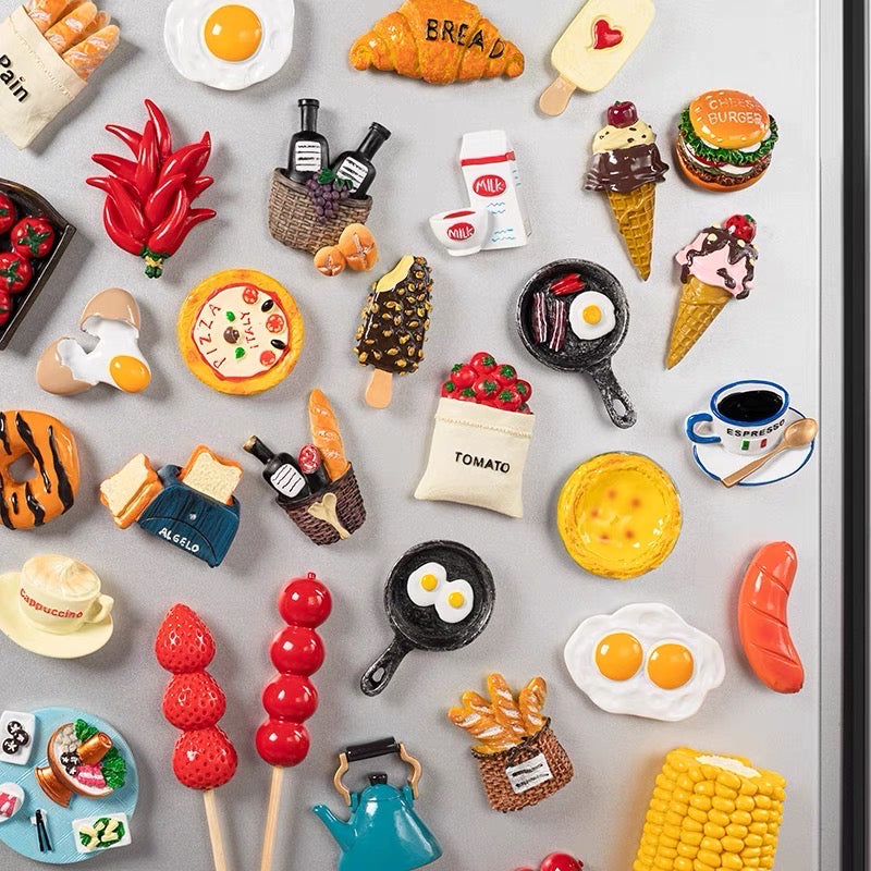 3D3D Fridge Magnet Vegetable Coffee Series