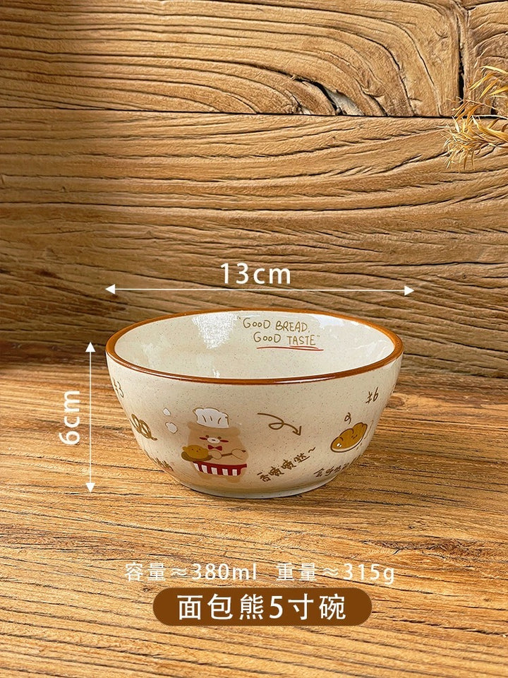 Bread Bear Series Good-looking Underglaze Ceramic Set