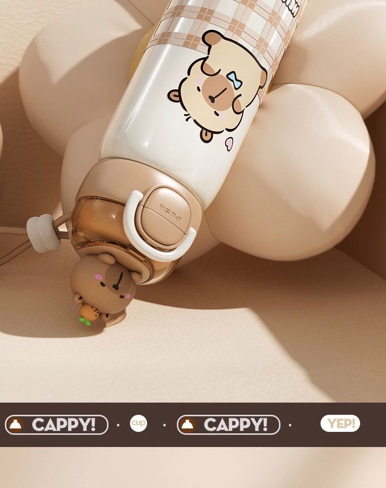 Capybara 316 Stainless Steel Thermos Cup Cup Sleeve Straw Cup Crossbody