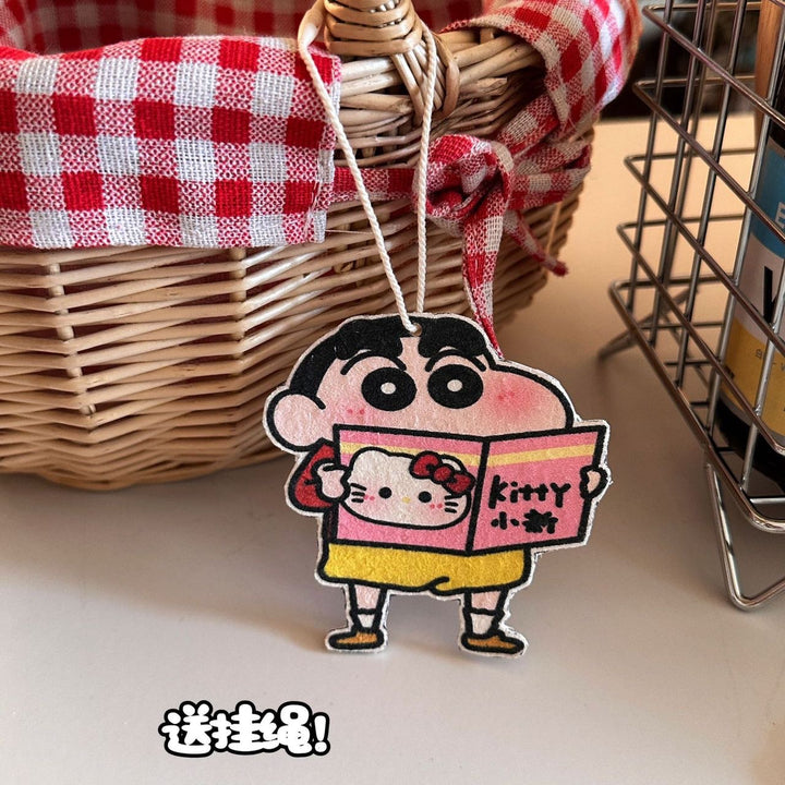 Crayon Shin-chan Hello Kitty 1 Set 4 Wood Pulp Sponge Dish Sponge Cup Scouring Pad