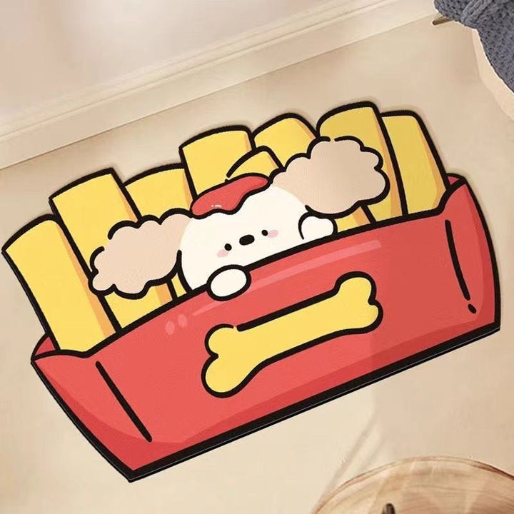 「Snack Time Collection 🍔🍟🍗」Quick-Dry Diatomite Bath Mat – Soft, Absorbent & Non-Slip