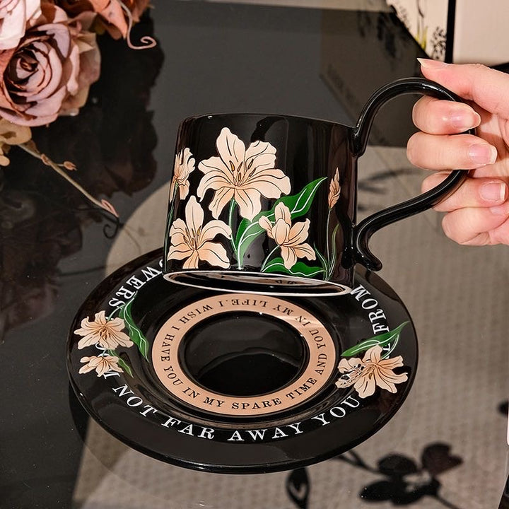 Series Vintage Coffee Cup Saucer Set Exquisite Mug