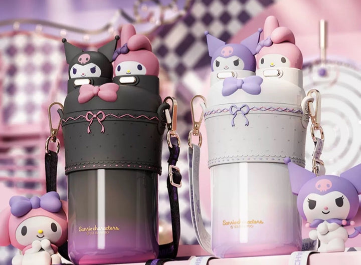 2026New Gradient Thermos Cup Sanrio Dual-drink Cup