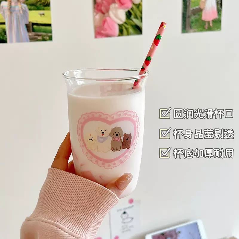 Dog Glass Breakfast Cup Coffee Cold Drink Cup Milk Cup