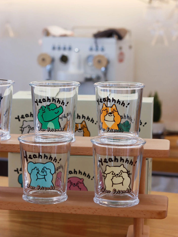 Series Cute Animal Glass Cup Healing Glass Cup