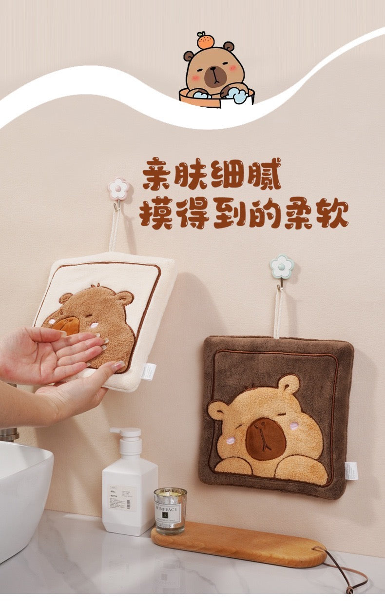 Capybara Hand Towel Thickened Coral Fleece Towel Kids Towel