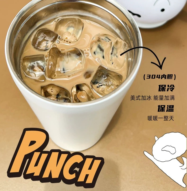 Crayon Shin-chan Series Stainless Steel Thermos Cup Keep Warm Keep Cold Ice Cup 600ml Straw
