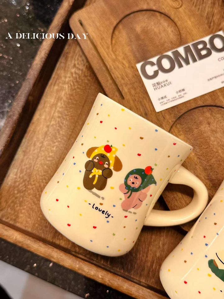 Polka Dot Bear Polka Dot Ceramic Mug 400ml