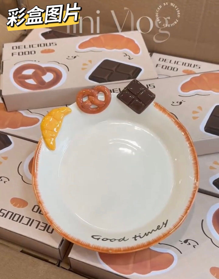 Bread Series Hand-painted Underglaze Ceramic Tableware Set