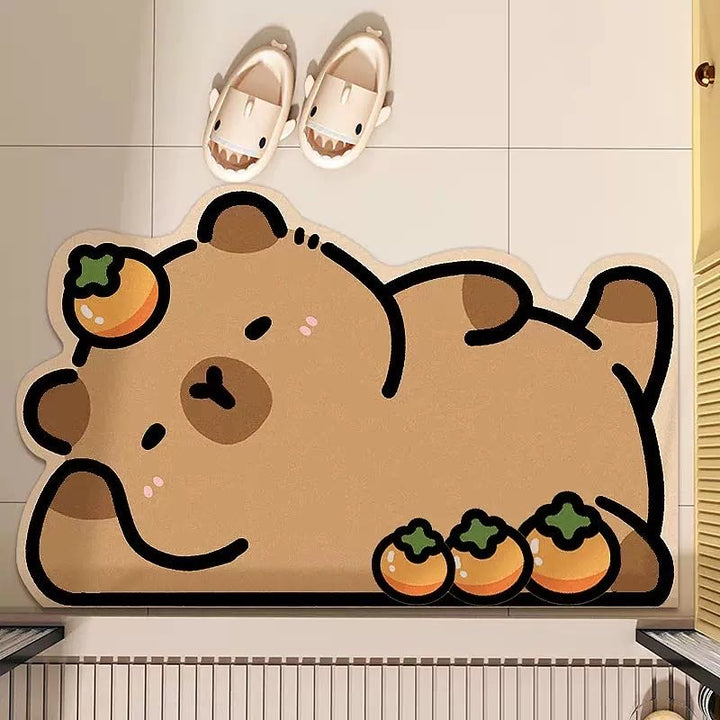 Capybara Series Soft Diatomite Bath Mat 🛁 | Super Absorbent & Quick-Dry | Anti-Slip | Multiple Designs Available