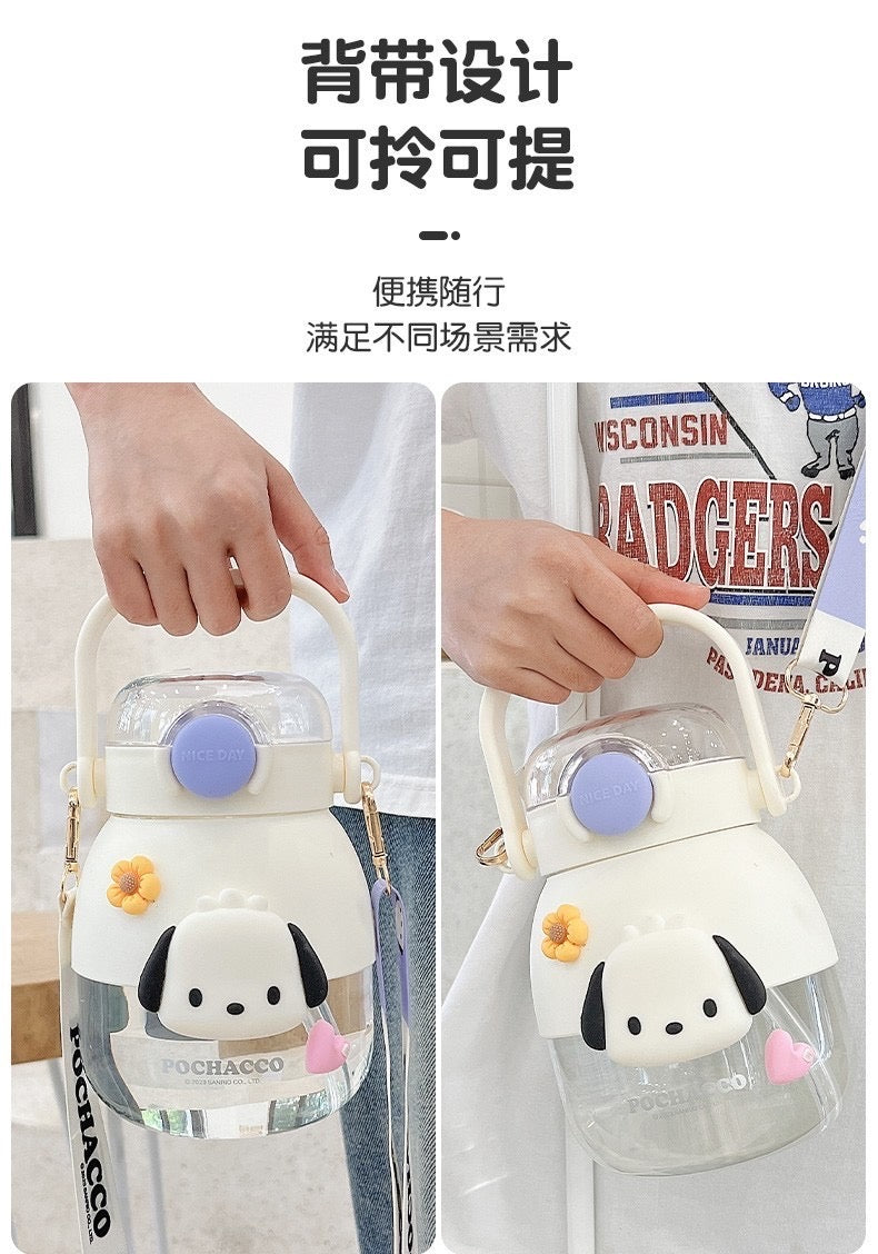 Sanrio Large Capacity Dual-drink Cup Cup Crossbody 1050ml