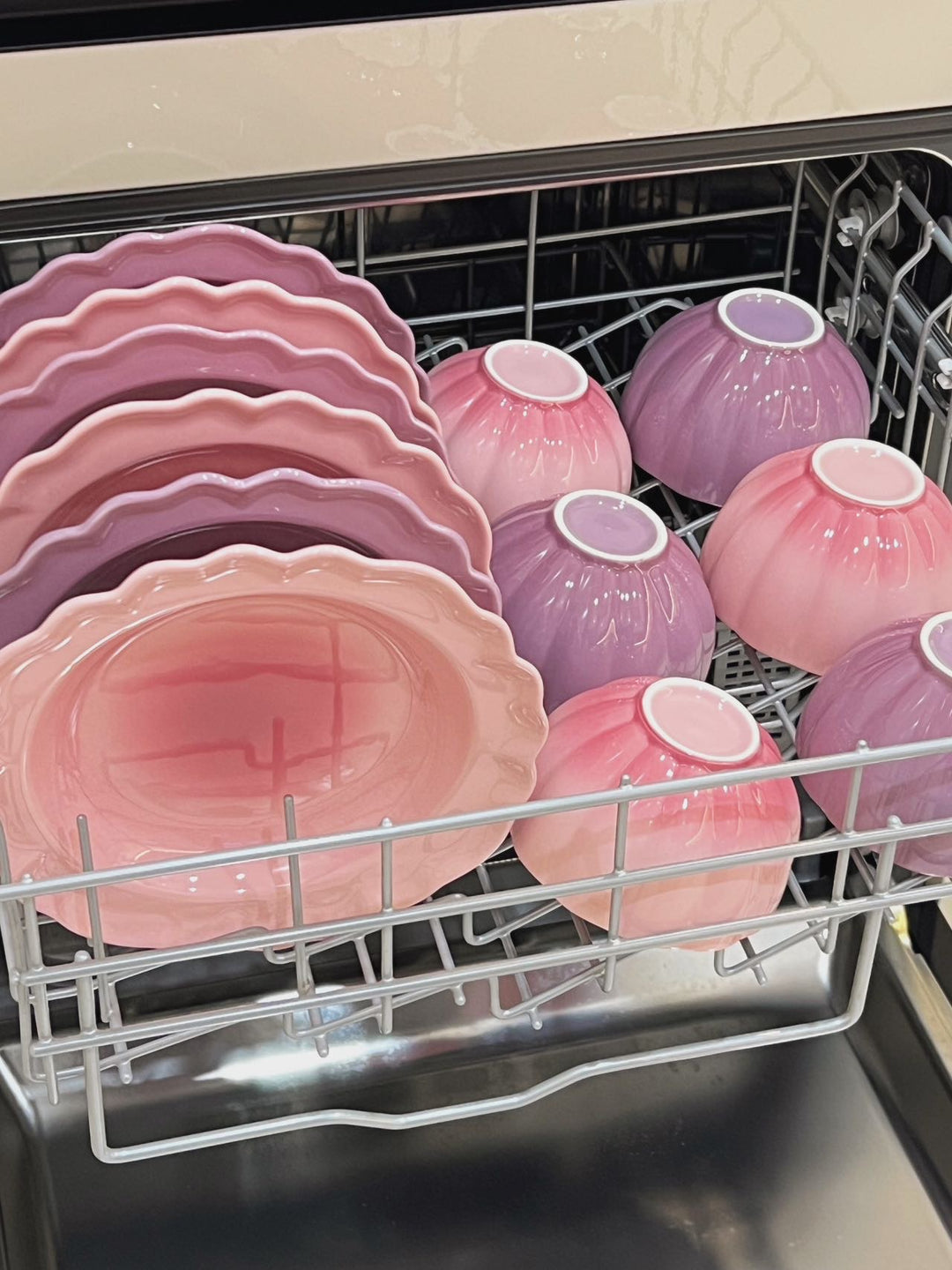 Gradient & Underglaze Ceramic Bowl Plate Tableware For Two People 9/For Four People 17Set