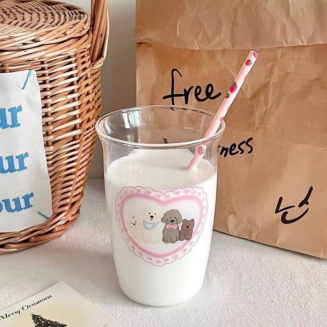 Dog Glass Breakfast Cup Coffee Cold Drink Cup Milk Cup