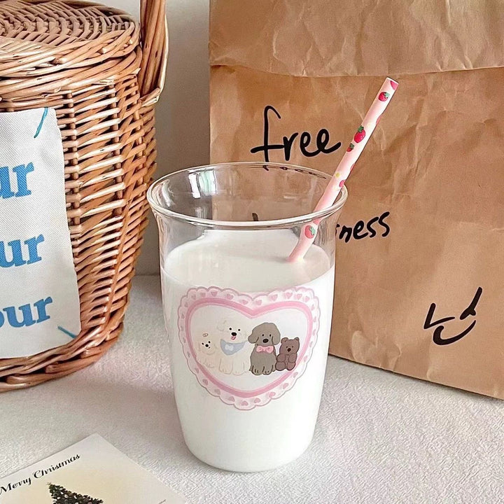 Dog Glass Breakfast Cup Coffee Cold Drink Cup Milk Cup