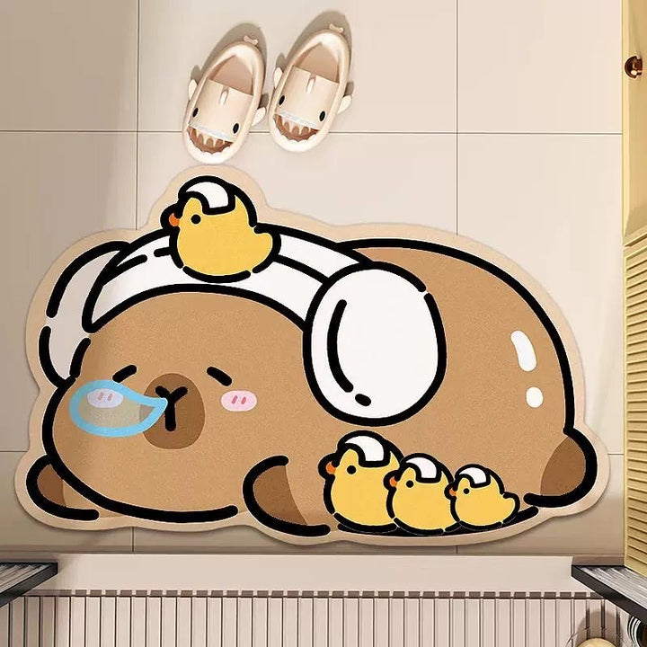 Capybara Series Soft Diatomite Bath Mat 🛁 | Super Absorbent & Quick-Dry | Anti-Slip | Multiple Designs Available