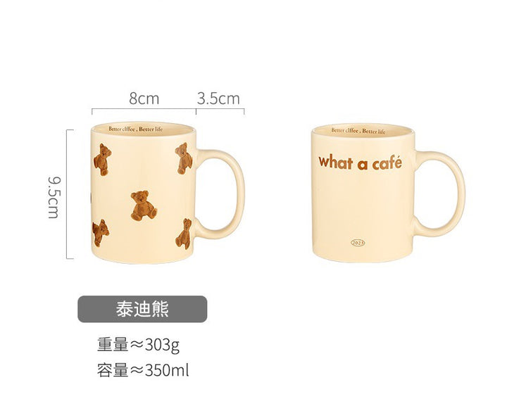 Cream Color Vintage Ceramic Mug Breakfast Cup Heat Resistant Various Styles Available