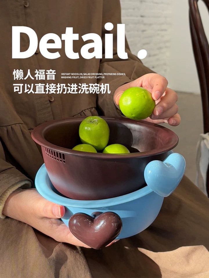 Dishwasher Drain Basket New Dopamine Thickened Drain Basket Washing Basin Fruit Snack Small