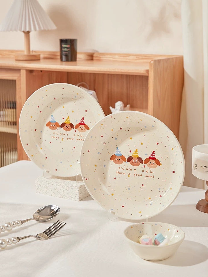 211 Compartment Dinner Plate Cute Ceramic Tableware