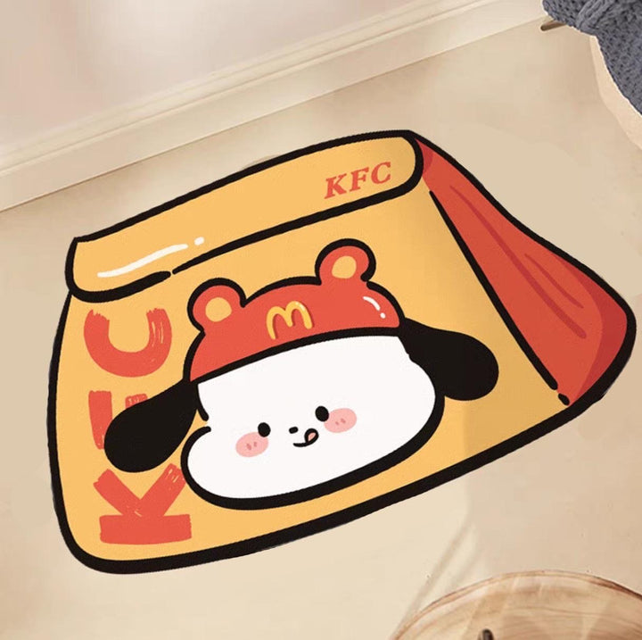 「Snack Time Collection 🍔🍟🍗」Quick-Dry Diatomite Bath Mat – Soft, Absorbent & Non-Slip