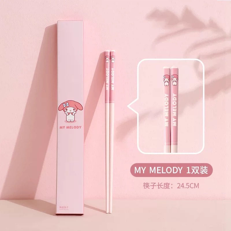 Sanrio Ceramic Chopsticks Antibacterial Anti-mold Anti-slip Chopsticks Individually Packaged