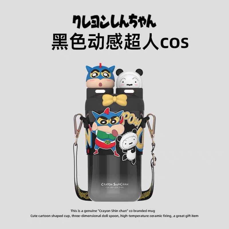 Classic Action Kamen Crayon Shin-chan Thermos Cup 316 Stainless Steel