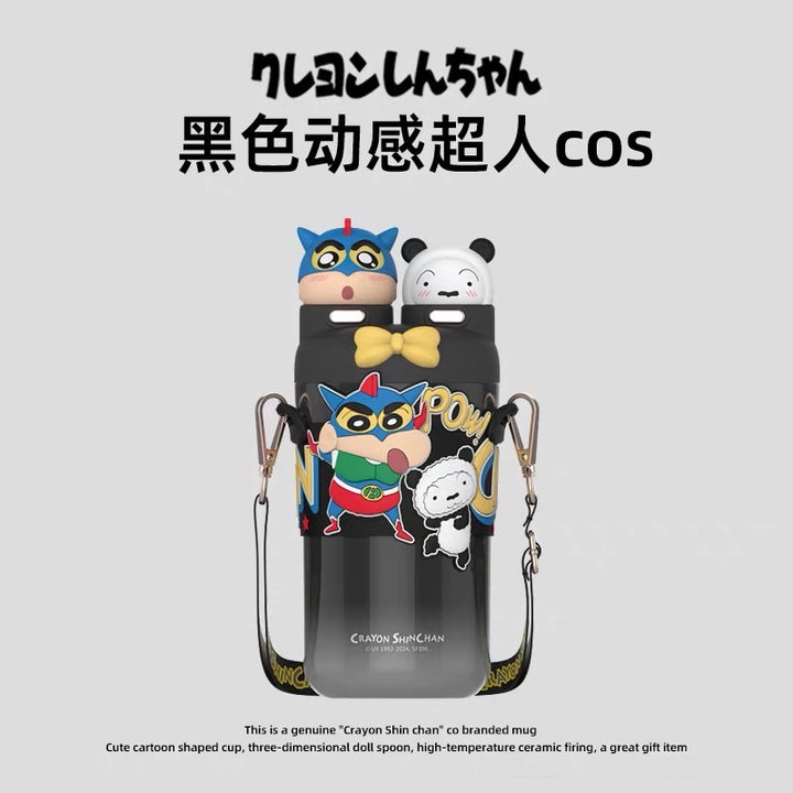Classic Action Kamen Crayon Shin-chan Thermos Cup 316 Stainless Steel