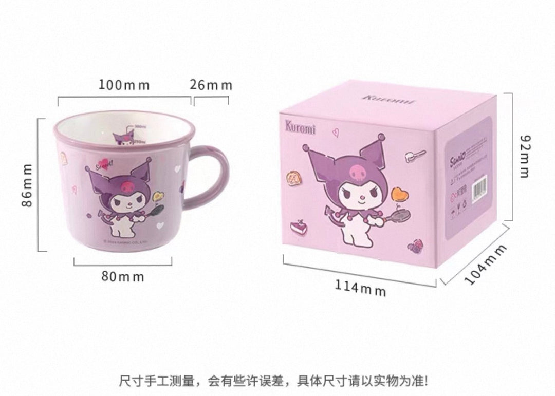 Sanrio Hello Kitty Ceramic Breakfast Cup Water Cup with Scale