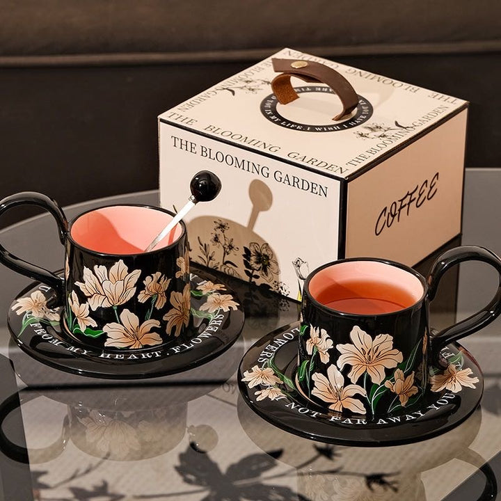 Series Vintage Coffee Cup Saucer Set Exquisite Mug
