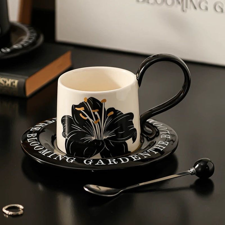 Series Lily Coffee Cup Saucer Set Exquisite Mug