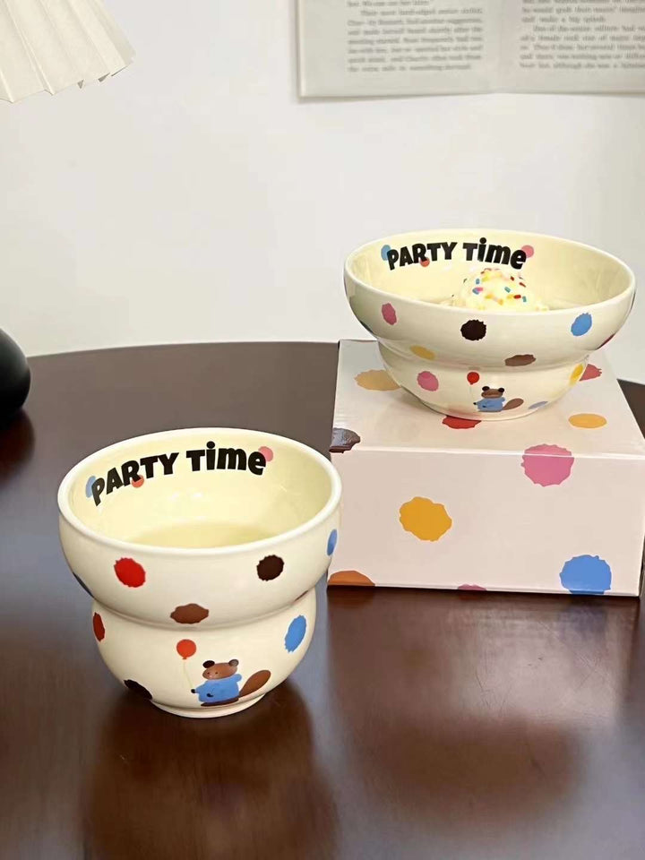 Colorful Bear Ceramic Mug & 5Bowl