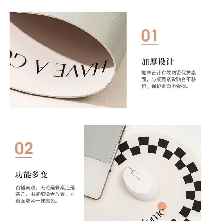Bread PU Leather Placemat Waterproof Oil-proof Anti-slip Placemat