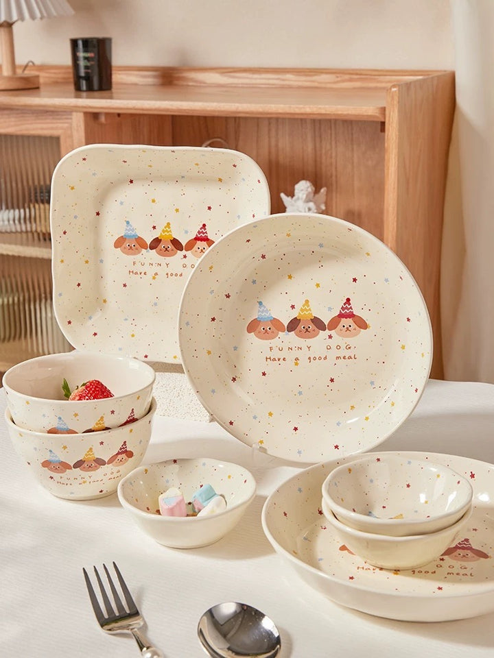 211 Compartment Dinner Plate Cute Ceramic Tableware