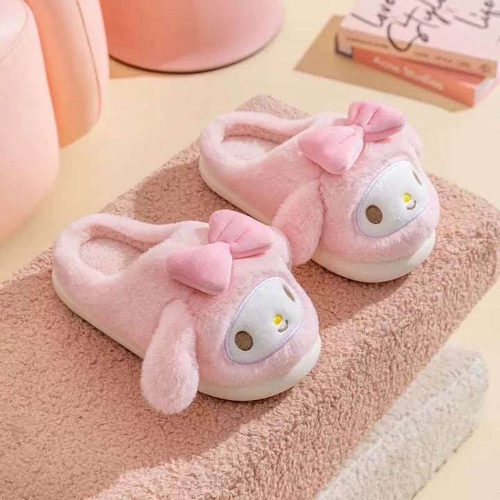 『 Soft & Fluffy Sanrio™️ 』House Slippers | Soft Warm Anti-Slip Indoor & Outdoor Furry Shoes