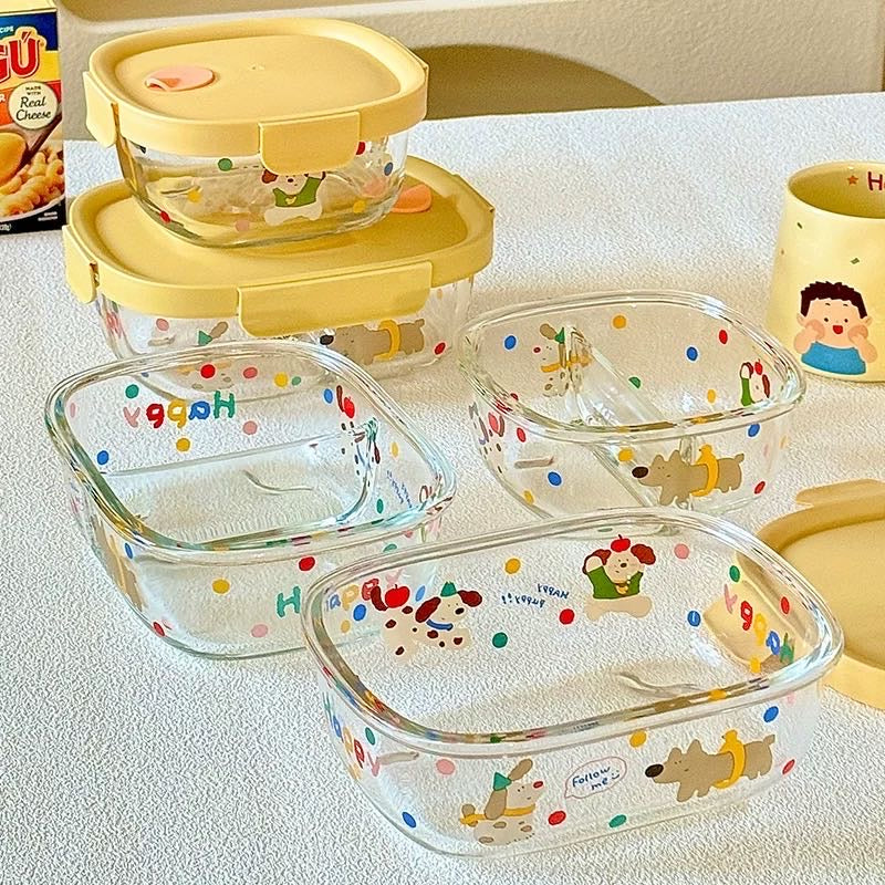 Dog & Glass Crisper Soup Bowl Bento Box Microwavable
