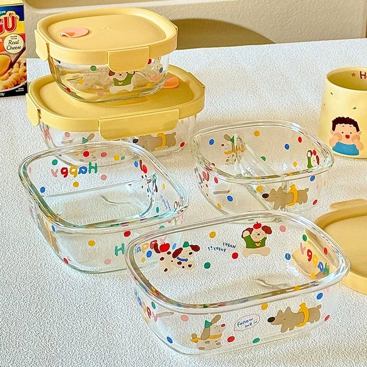 Dog & Glass Crisper Soup Bowl Bento Box Microwavable