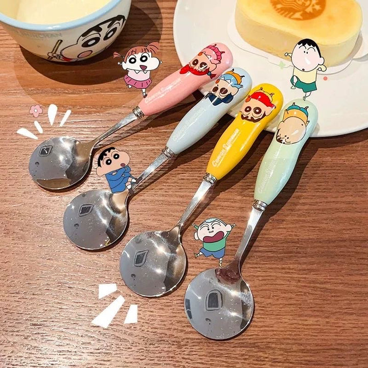 Crayon Shin-chan 304 Stainless Steel Set Soup Spoon Fork