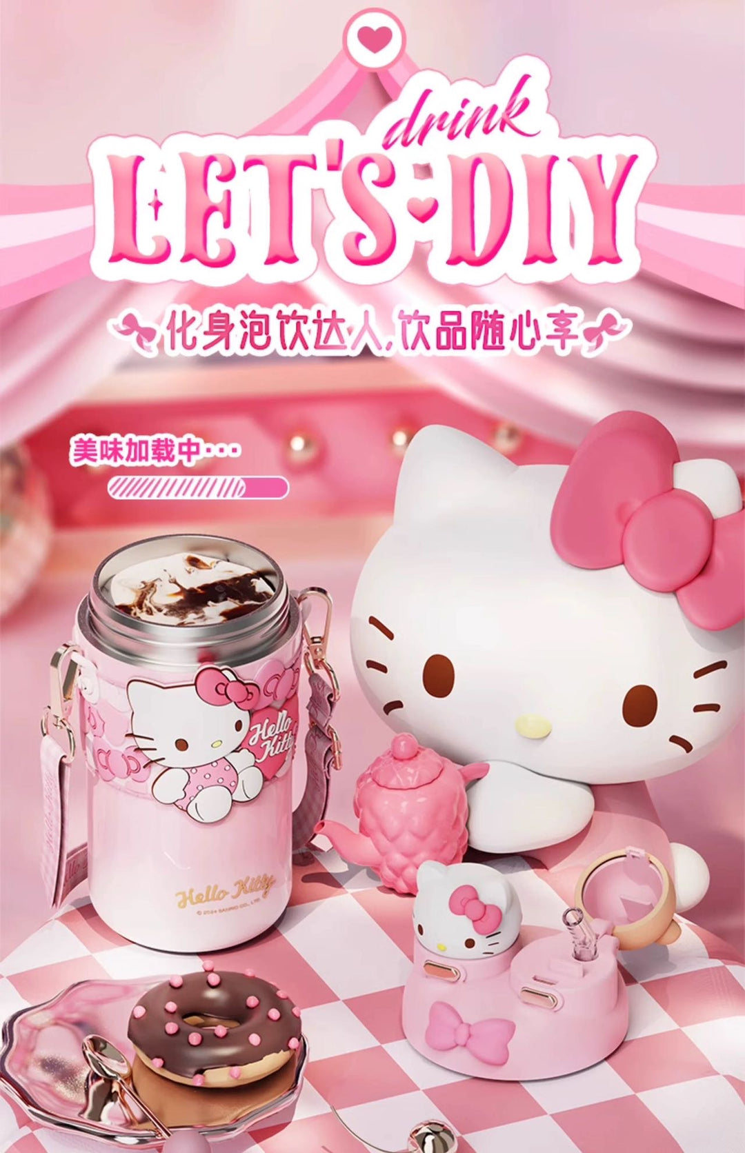 2026New Hangyodon & Kitty Thermos Cup Sanrio Dual-drink Cup