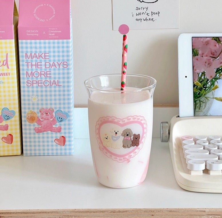 Dog Glass Breakfast Cup Coffee Cold Drink Cup Milk Cup