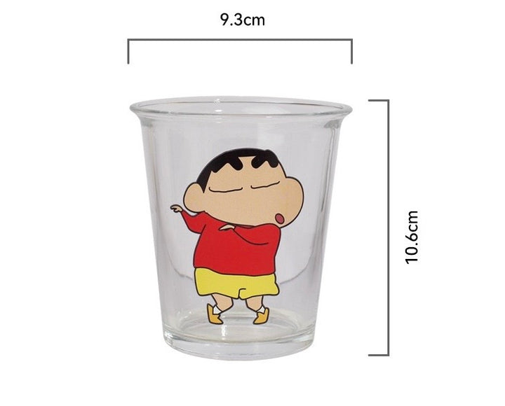 Crayon Shin-chan Glass Cup Heat Resistant Water Cup Set 1 Set 4