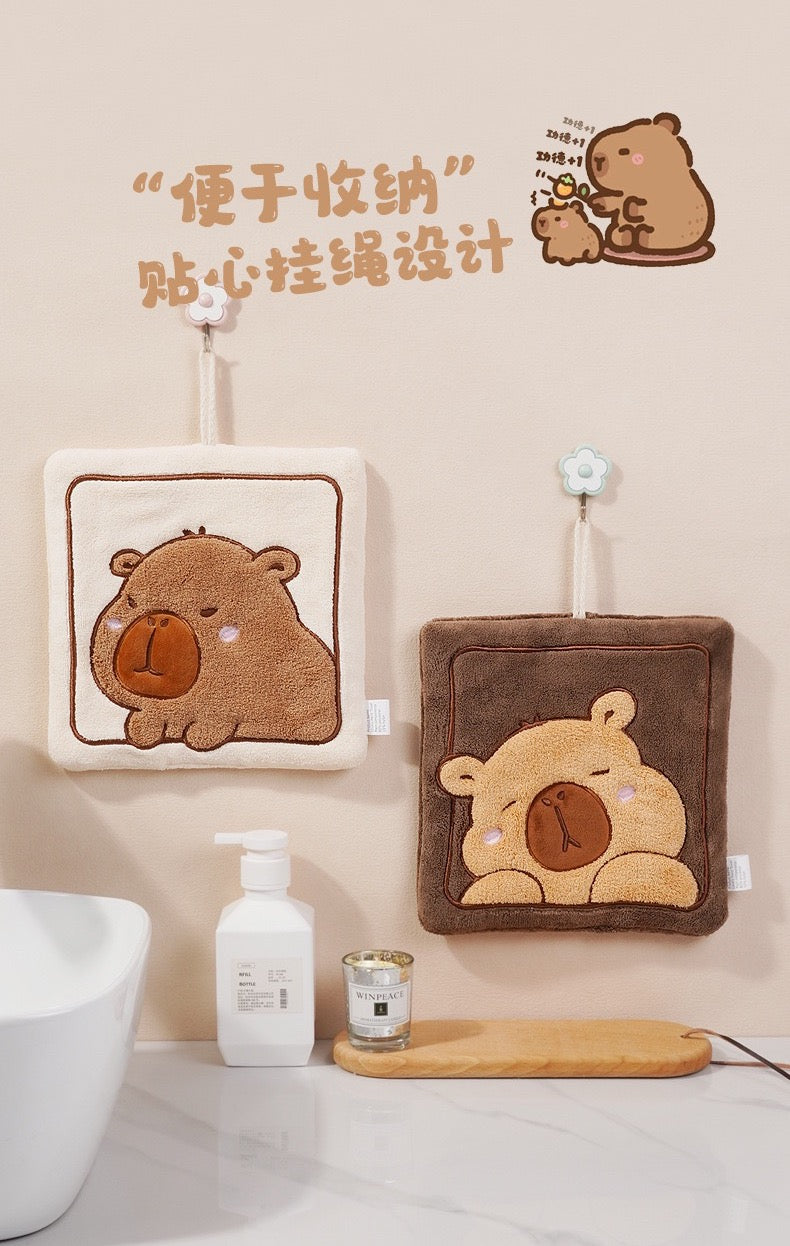 Capybara Hand Towel Thickened Coral Fleece Towel Kids Towel