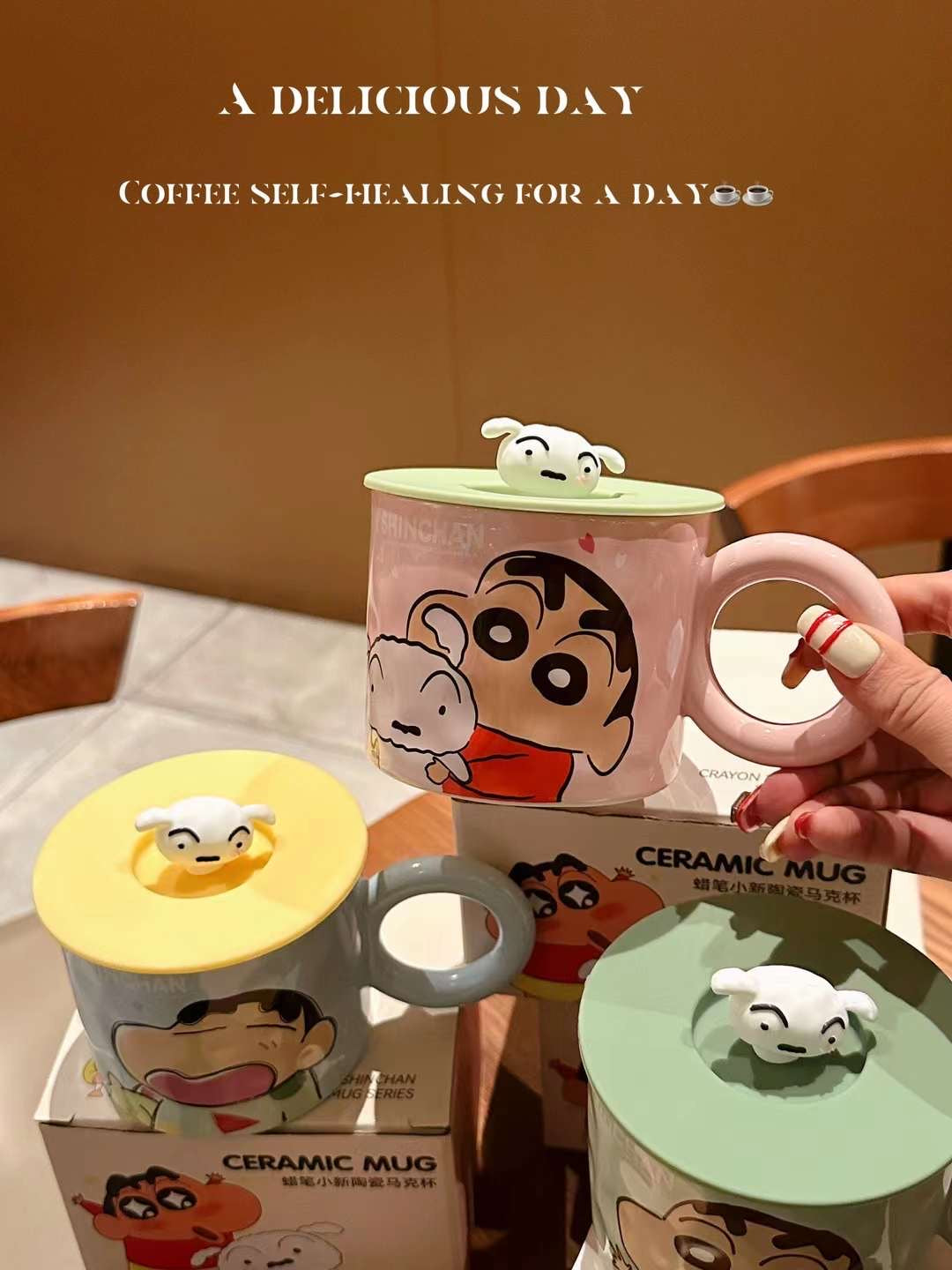 Crayon Shin-chan Ceramic Mug Color Box