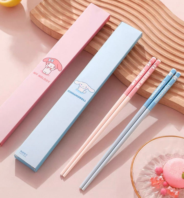 Sanrio Ceramic Chopsticks Antibacterial Anti-mold Anti-slip Chopsticks Individually Packaged