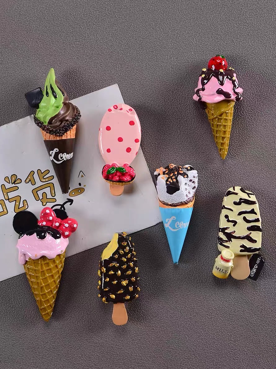 3D3D Fridge Magnet Ice Cream Series